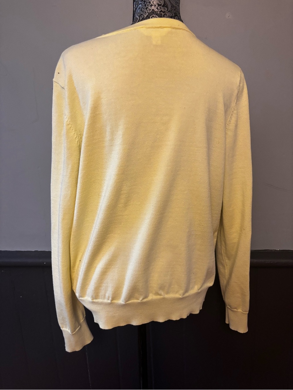 Time and Tru Light Yellow Button Cardigan - Picture 3 of 5